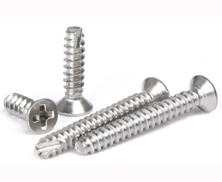 不銹鋼十字沉頭平尾自攻釘